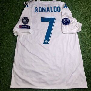 Cristiano Ronaldo Real Madrid 2017 2018 LAST GAME FINAL Soccer Jersey BNWT L